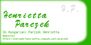 henrietta parczek business card